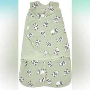 HALO Micro-Fleece Sleepsack Swaddle, Cozy Pandas, Newborn, 0-3 Months